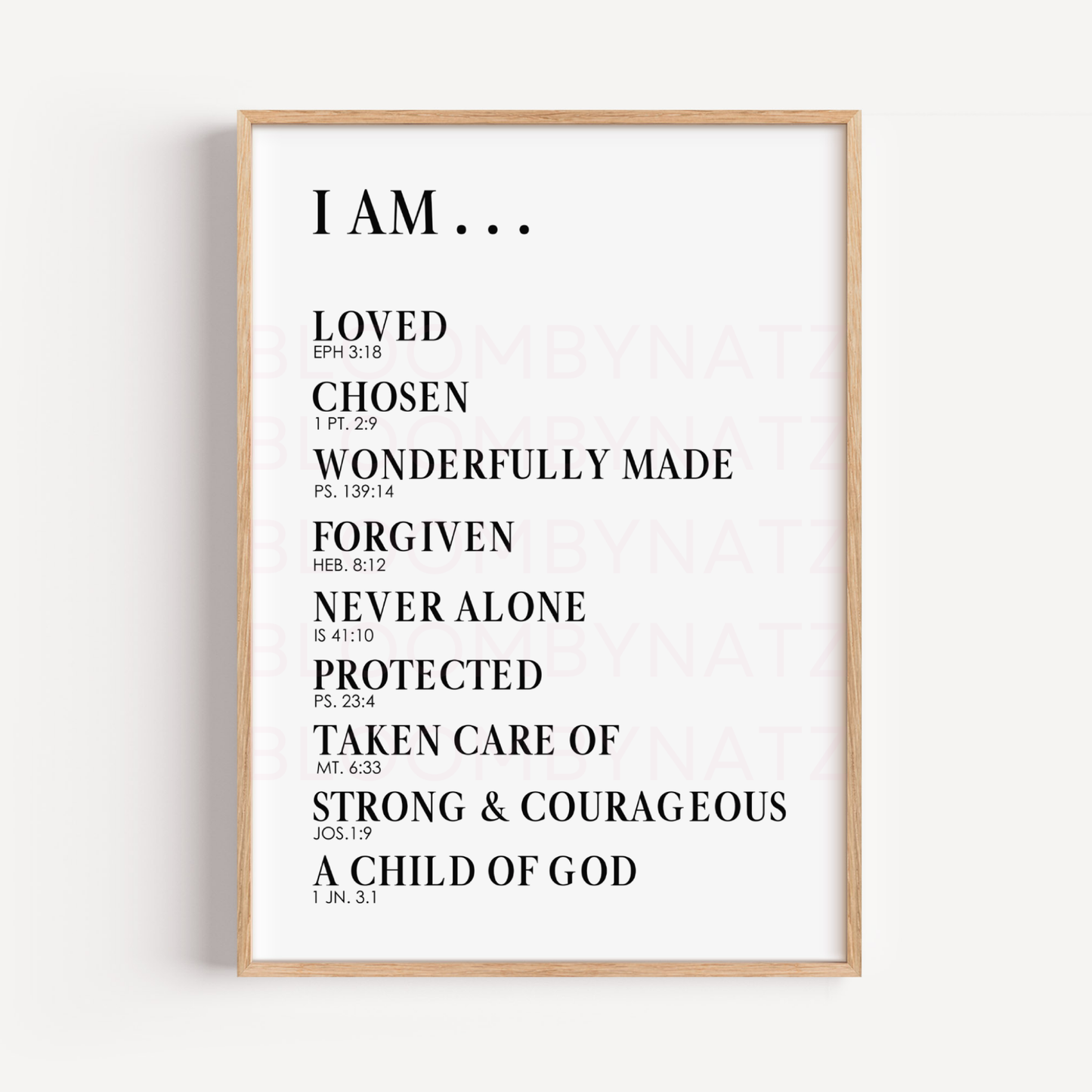 I Am Scripture Wall Art Digital Printable