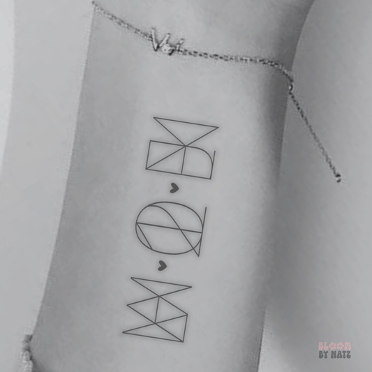 Custom Name & Year Tattoo
