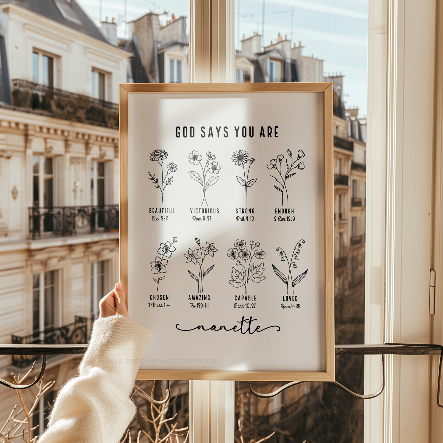 God Says You Are – Personalized Bible Verse Wall Art