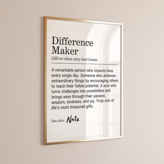 Personalized Difference Maker Digital Print