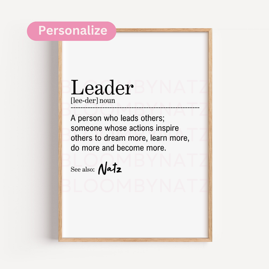 Personalized Leader Digital Print