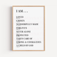 I Am Scripture Wall Art Digital Printable