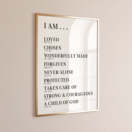 I Am Scripture Wall Art Digital Printable