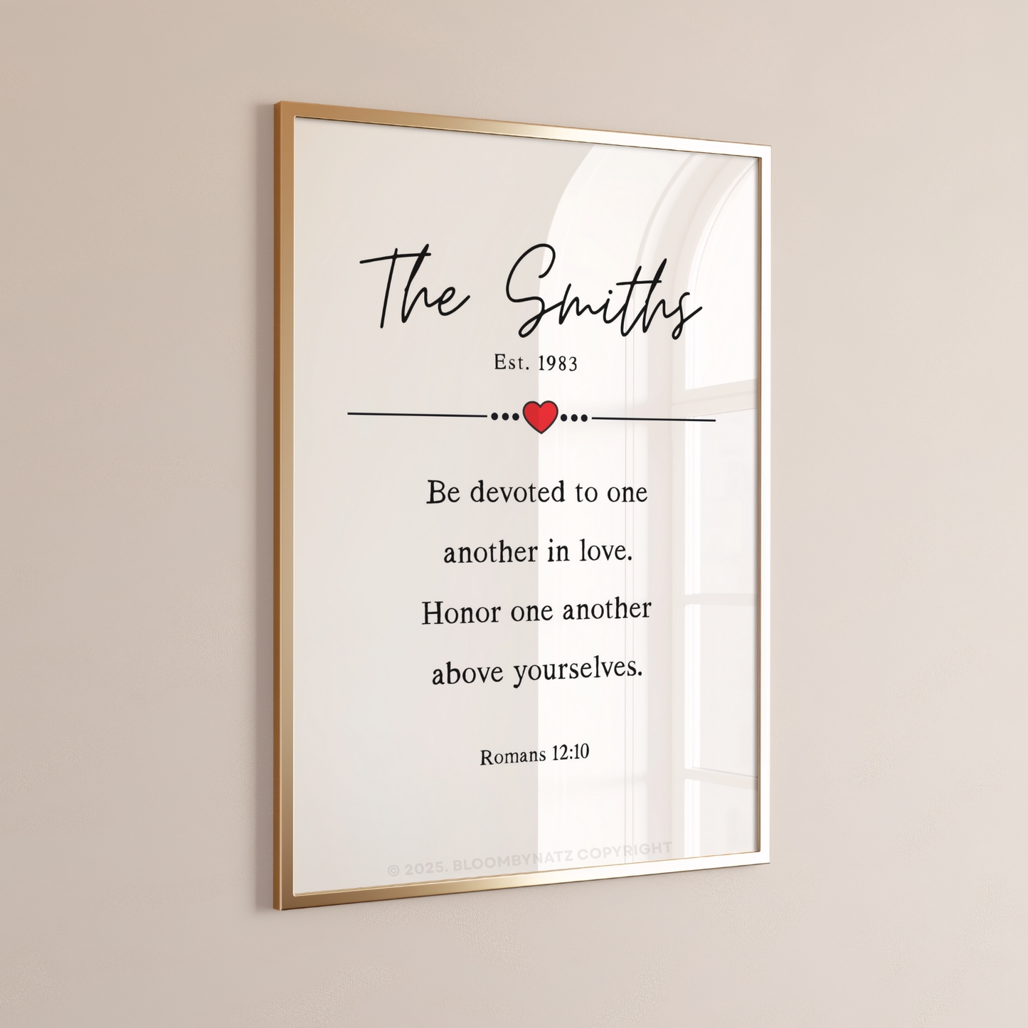 Personalized Christian Wall Art – Romans 12:10
