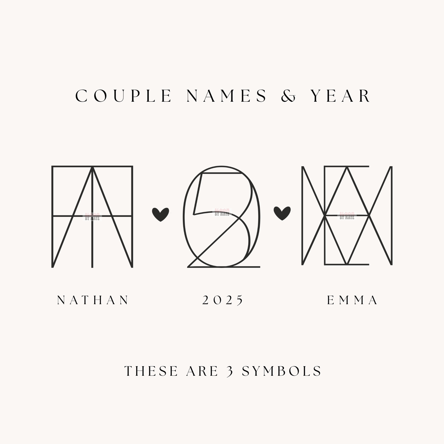 Custom Name & Year Tattoo