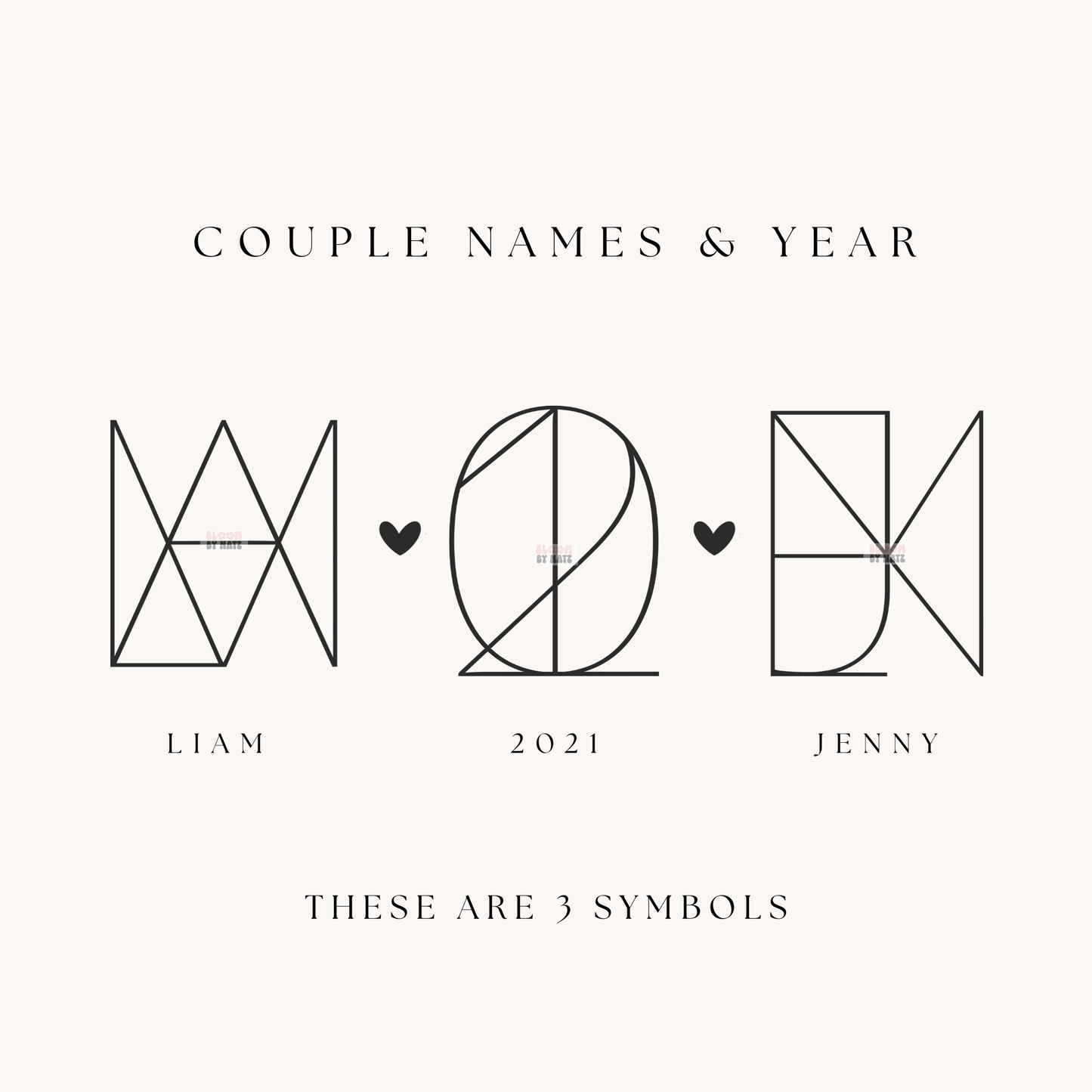 Custom Name & Year Tattoo