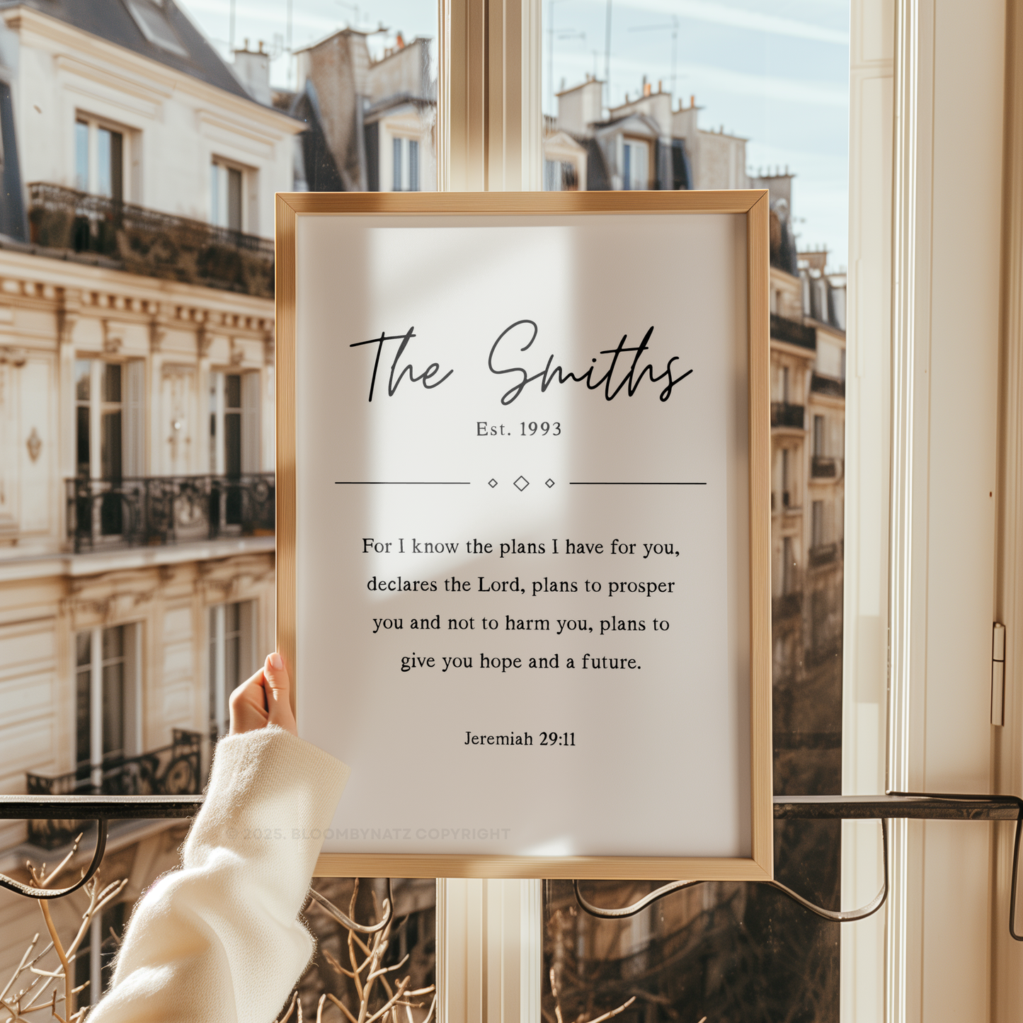 Personalized Family Name Scripture Wall Art – Jeremiah 29:11